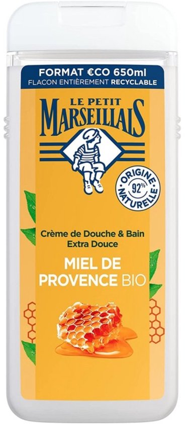 LE PETIT MARSEILLAIS DOUCHE & BAD 650ML HONING TRANSPARANT