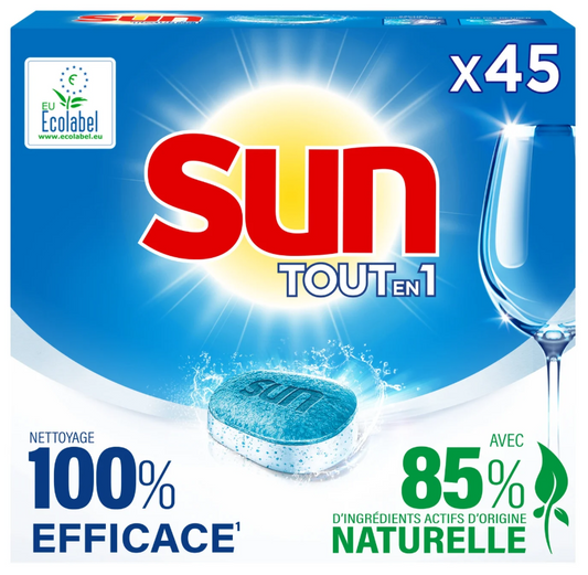 SUN VAATWASTABLETTEN TOUT EN 1 REGULAR 45ST