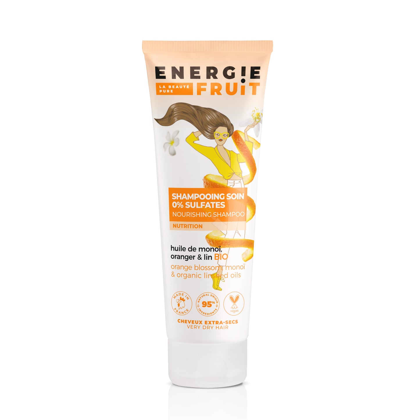 ENERGIE FRUIT SHAMPOO 250ML MONOI ORANGE EXTRA DROOG HAAR