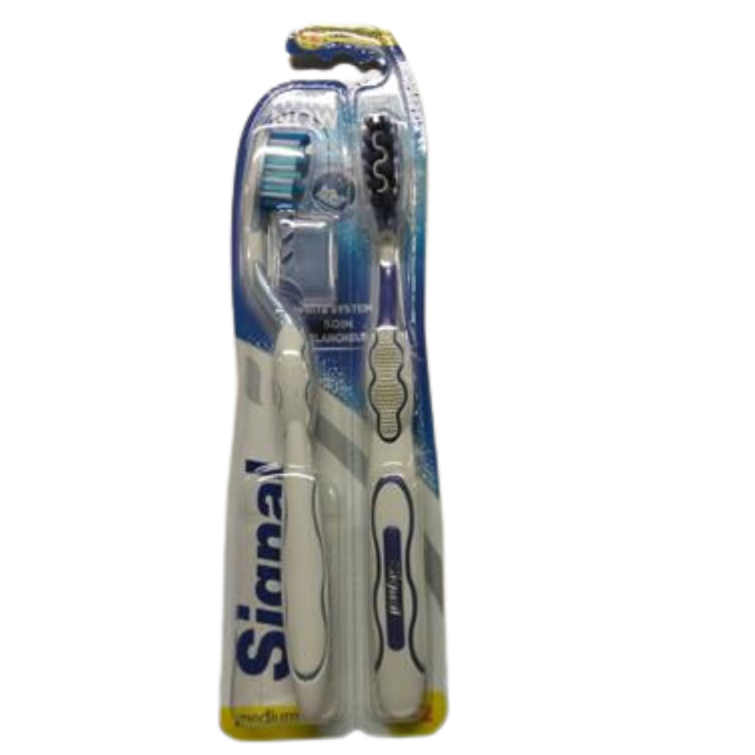 SIGNAL TANDENBORSTEL MEDIUM 2ST WHITE   NOW  WHITE SYSTEM SOIN BLANCHEUR