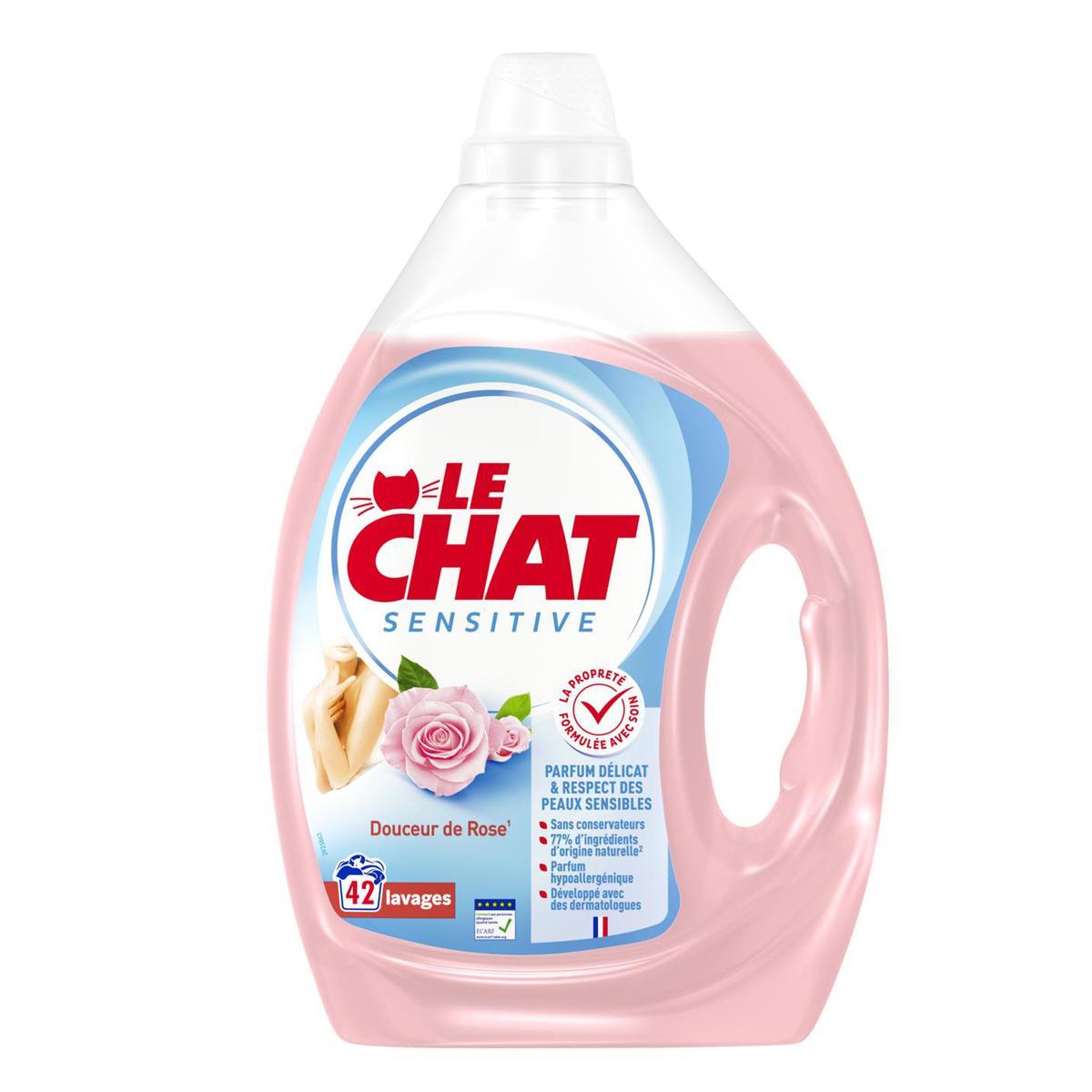 LE CHAT VLOEIBAAR WASMIDDEL SENSITIVE DOUCEUR DE ROSE 42SC 1,89L