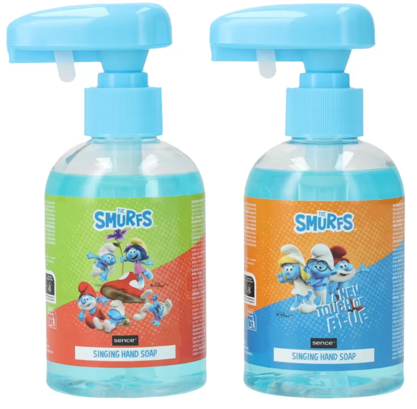 SENCE SMURFEN HANDZEEP MET MUZIEK 250ML ASSORTIMENT 12ST