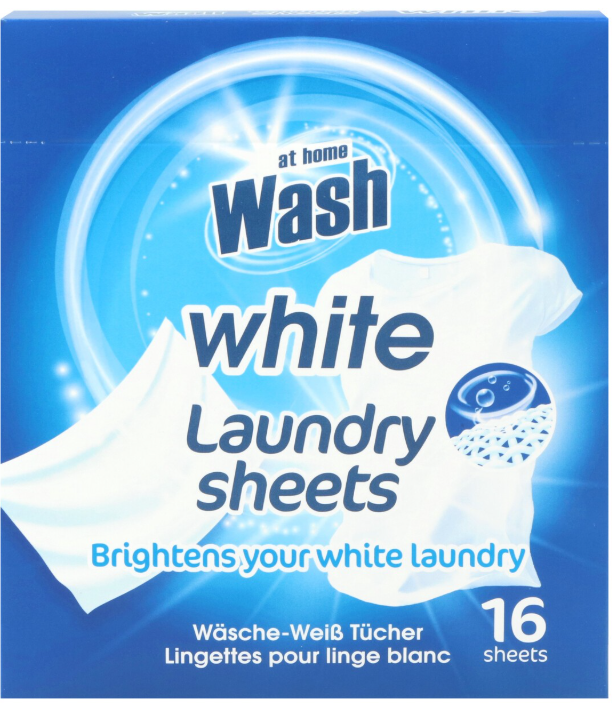 AT HOME CLEAN WASH DOEKJES VOOR WITTE WAS 16ST