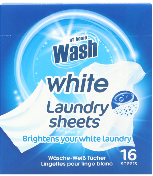 AT HOME CLEAN WASH DOEKJES VOOR WITTE WAS 16ST