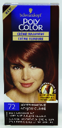 SCHWARZKOPF POLY COLOR HAARKLEURING 72 KOPERMAHONIE