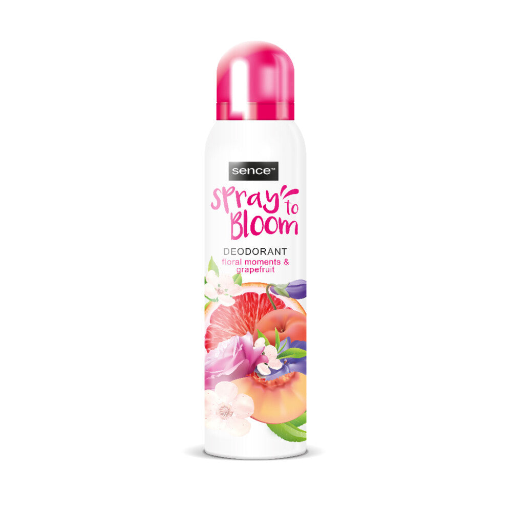SENCE DEODORANT SPRAY 150ML SPRAY TO BLOOM FLORAL MOMENTS & GRAPEFRUIT