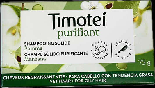 TIMOTEI PURIFIANT SHAMPOO BAR VOOR VET HAAR APPEL 75GR