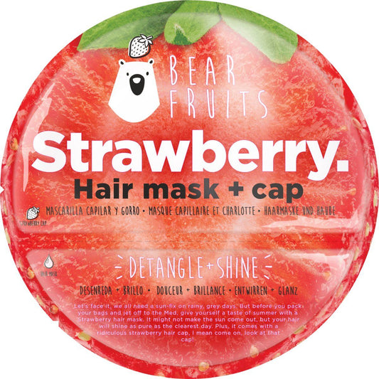 BEAR FRUITS STRAWBERRY REUSABLE CAP + HAIRMASK 20ML STRAWBERRY