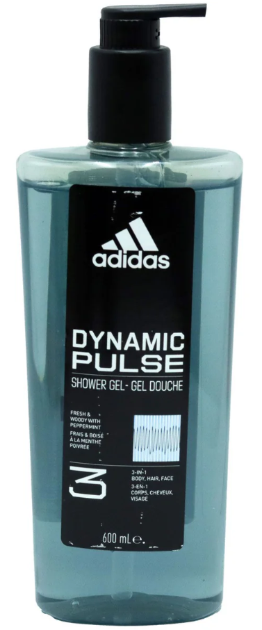 ADIDAS DOUCHEGEL MET POMP DYNAMIC PULSE 600ML