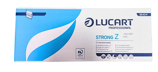 HANDDOEK STRONG LUCART Z-Z VOUW 2-L HOOGWIT 15x200 ST  22,5 CM X 24 CM