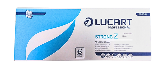 HANDDOEK STRONG LUCART Z-Z VOUW 2-L HOOGWIT 15x200 ST  22,5 CM X 24 CM
