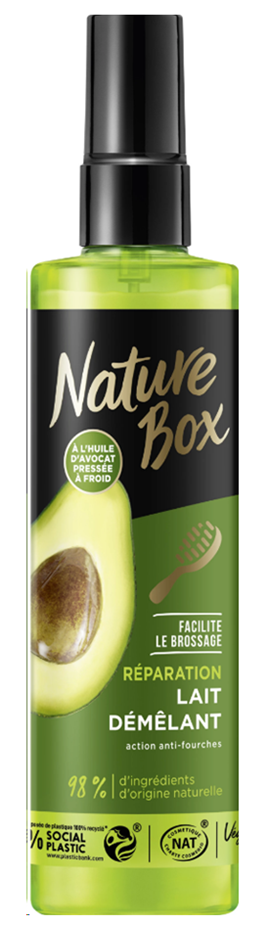NATURE BOX LAIT DÉMÊLANT 200ML HUILE D'AVOCAT