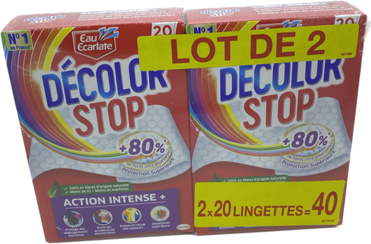 DECOLOR STOP LOT DE 2 X 20 DOEKJES ACTION INTENSE