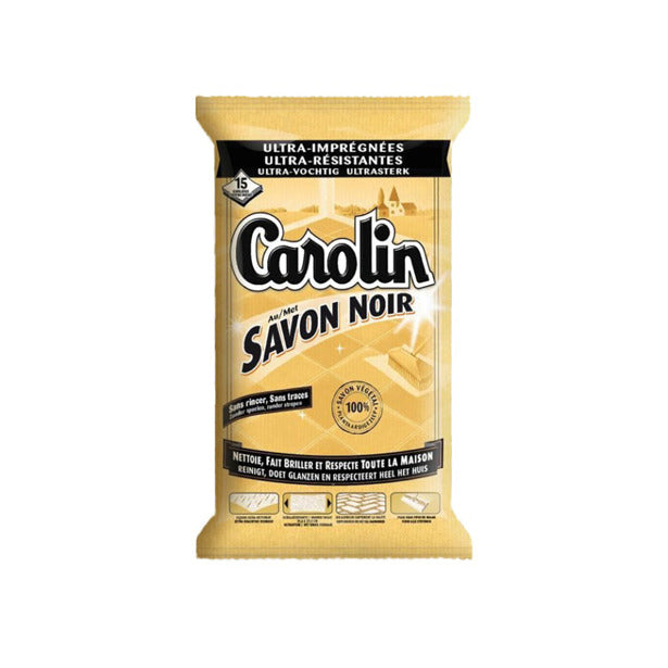 CAROLIN VOCHTIGE VLOERDOEKJES 15 ST     SAVON NOIR