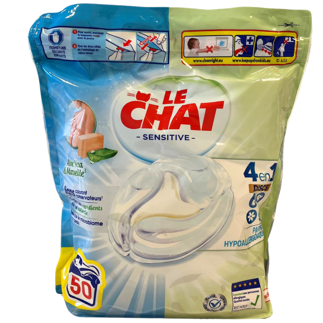 LE CHAT SENSITIVE 4 EN 1 PODS PARFUM HYPOALLERGENIQUE 50 PCS