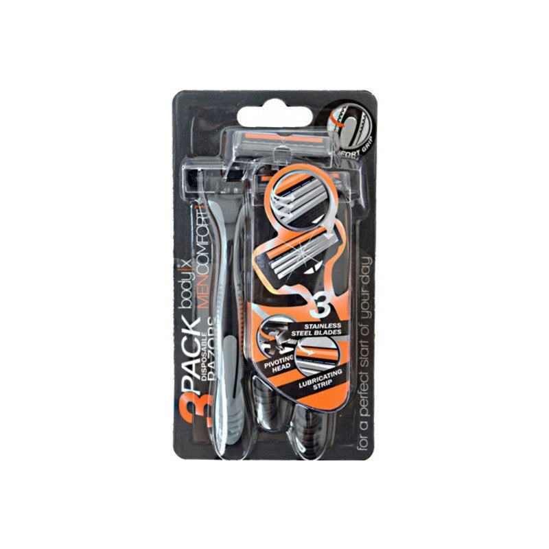 BODY-X FUZE WEGWERPBARE SCHEERMESJES 3ST COMFORT TRIPLE BLADES