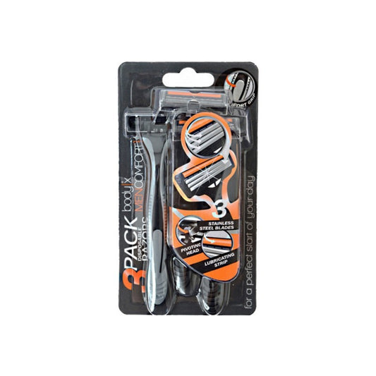 BODY-X FUZE WEGWERPBARE SCHEERMESJES 3ST COMFORT TRIPLE BLADES
