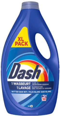 DASH VLOEIBAAR WASMIDDEL 50SC 2250ML WITTER DAN WIT