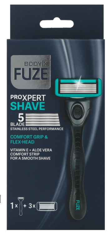 BODY-X FUZE 1 SCHEERMES + 3 REFILL 5BLADE
