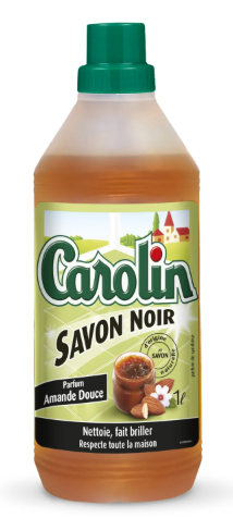 CAROLIN SAVON NOIR PARFUM AMANDE 1L