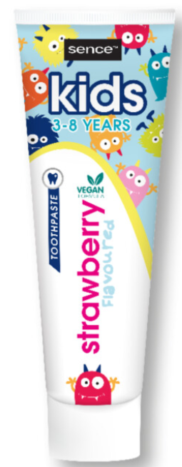 SENCE TANDPASTA 75ML KIDS AARDBEI 3-8 JAAR