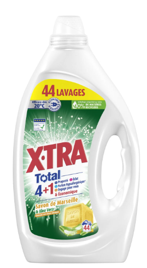 X-TRA VLOEIBAAR WASMIDDEL TOTAL 4+1  SAVON DE MARSEILLE & ALOE VERA 1,80L 44SC