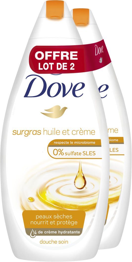 DOVE DOUCHE LOT DE 2 SURGRAS NOURRISANT OLIE & CREME 750ML