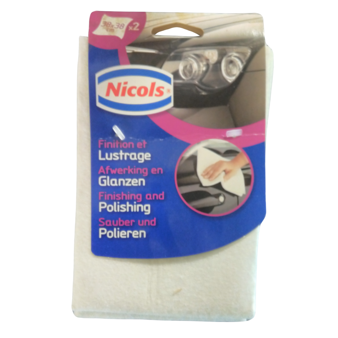 NICOLS AUTO WASSET VAATDOEK WIT X 2