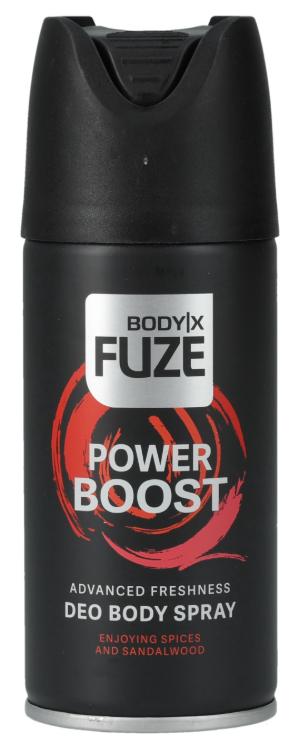 BODY-X FUZE DEO SPRAY 150ML POWER BOOST