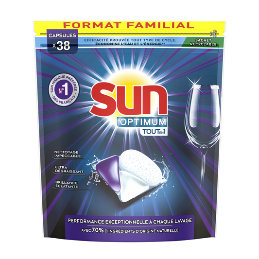 SUN OPTIMUM VAATWASTABLETTEN 38 STUKS TOUT EN 1