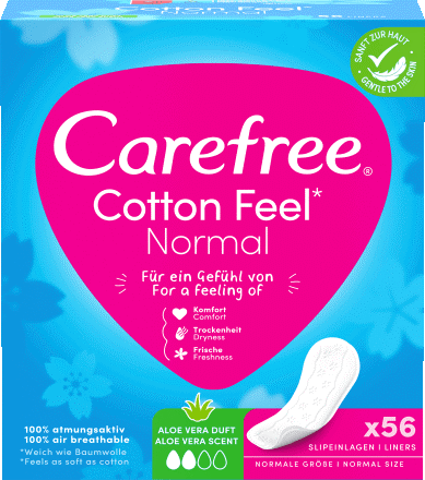 CAREFREE  INLEGKRUISJES NORMAAL 56 STUKS ALOE VERA