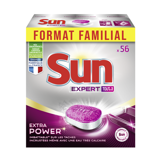 SUN VAATWASTABLETTEN 56 TABS TOUT EN 1 EXTRA POWER
