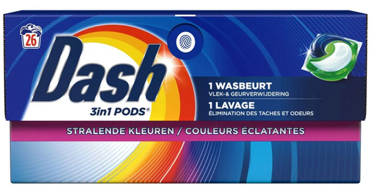 DASH 3IN1 PODS 26 X 17,3GR STRALENDE KLEUREN