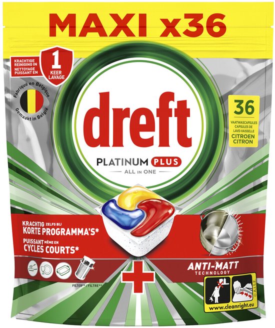 DREFT VAATWASTABS PLATINUM ALL IN ONE 75 STUKS REGULAR