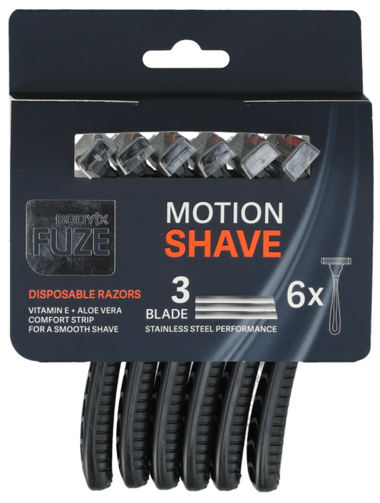 BODY-X FUZE 6 WEGWERGSCHEERMESJES TRIPLE BLADES