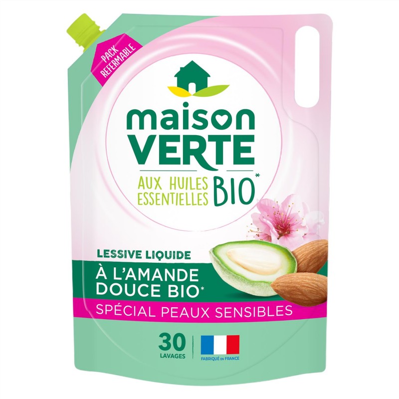 MAISON VERTE VLOEIBAAR WASMIDDEL DOYPACK AMANDE DOUCE BIO 1,8L 30SC