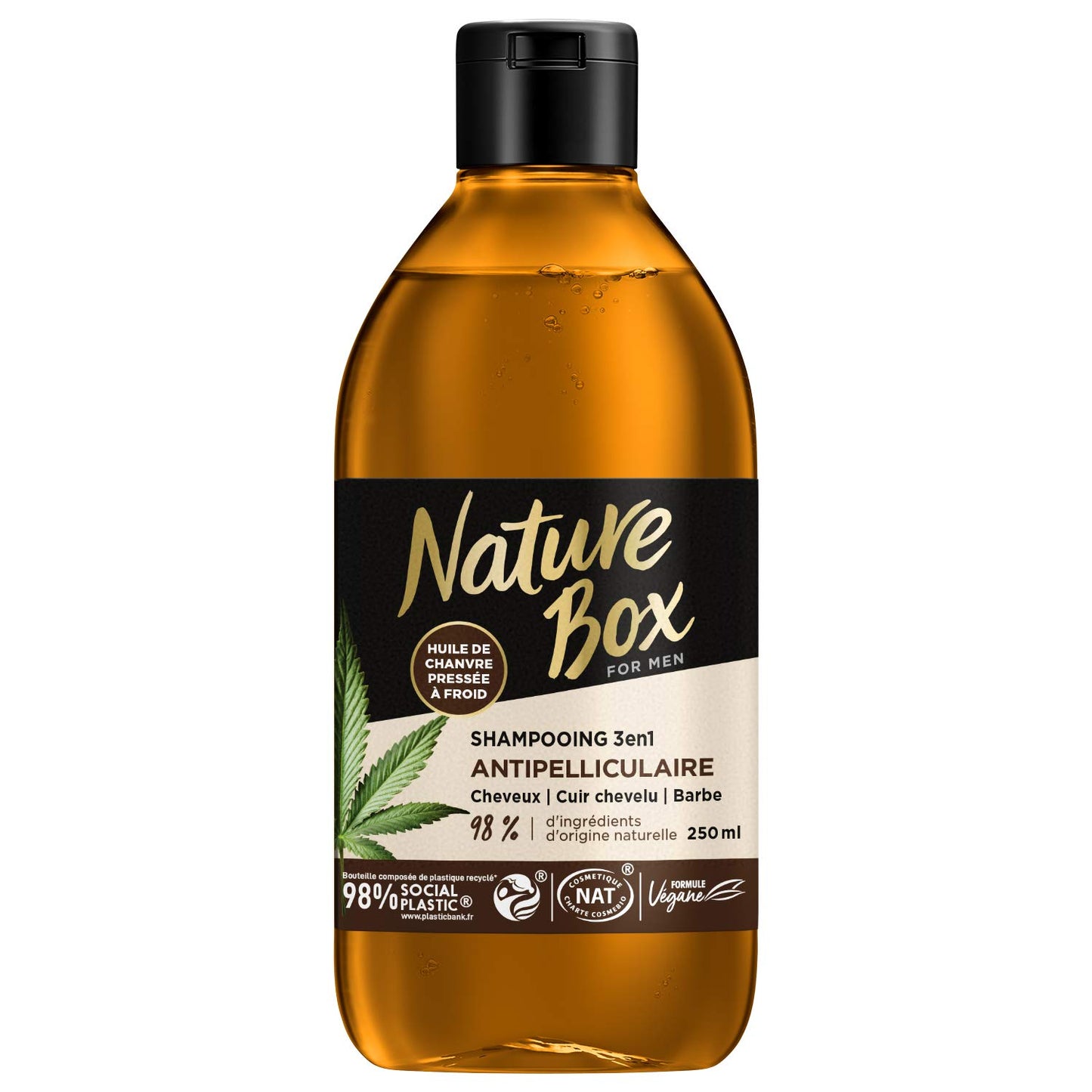 NATURE BOX SHAMPOO 250ML MEN HUILE DE CHANVRE