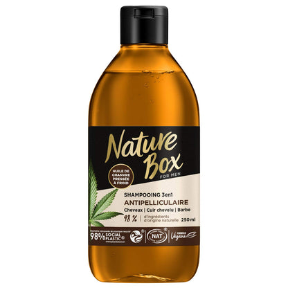 NATURE BOX SHAMPOO 250ML MEN HUILE DE CHANVRE