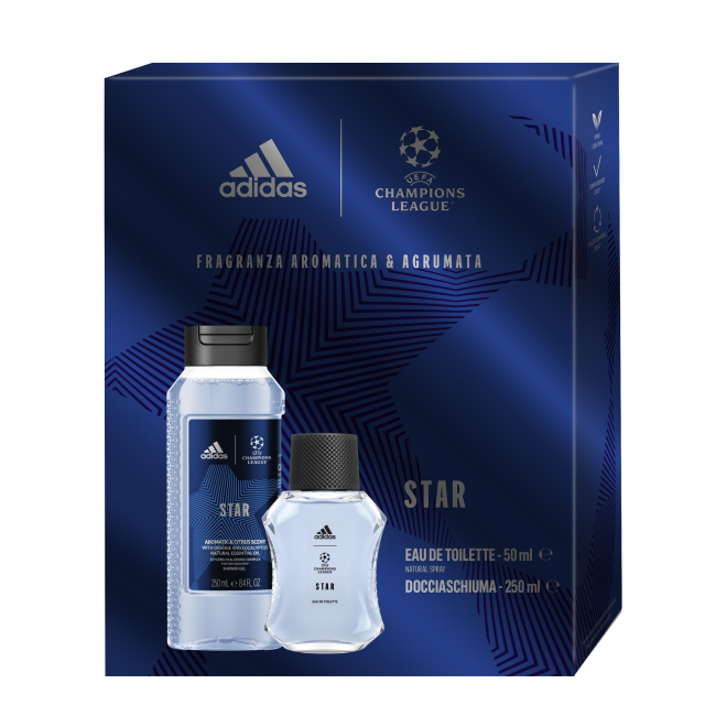 ADIDAS GIFTSET CHAMPIONS LEAGUE 50ML EDT + 250ML SHOWER GEL