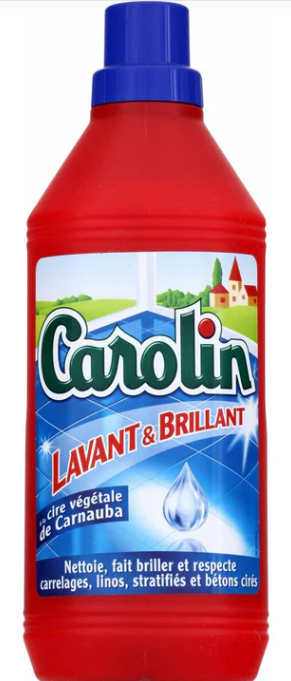CAROLIN VLOERREINIGER 1L GLANS & REINIG MET CARNAUBAWAS