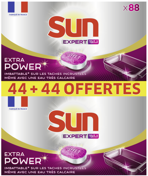 SUN VAATWASTABLETTEN 88 STUKS EXPERT EXTRA POWER