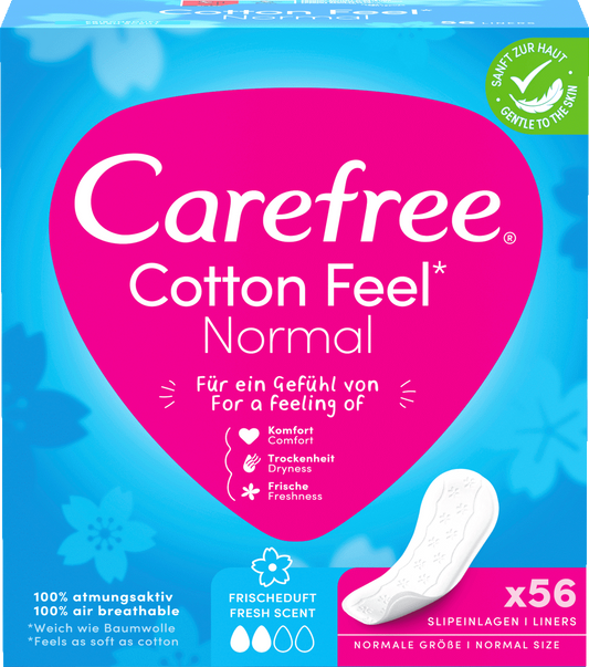 CAREFREE  INLEGKRUISJES NORMAAL 56 STUKS FRESH SCENT