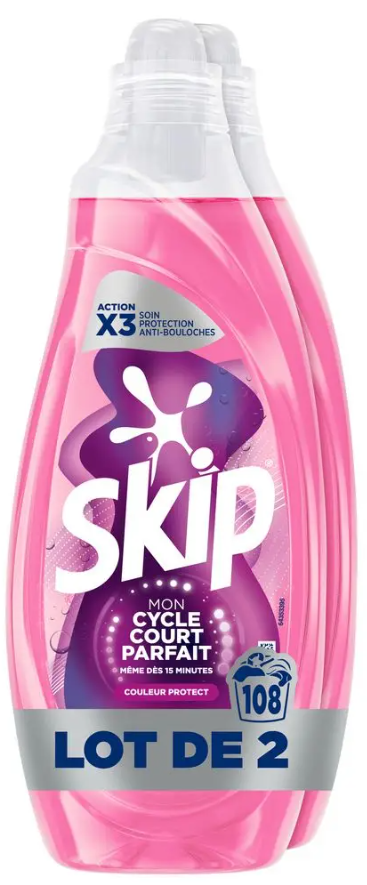 SKIP VLOEIBAAR WASMIDDEL MON CYCLE COURT PARFAIT COULEUR PROTECT LOT DE 2 X 54SC 2160ML