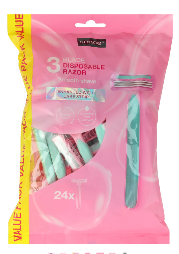 SENCE 24 WEGWERPBARE SCHEERMESJES TRIPLE BLADES