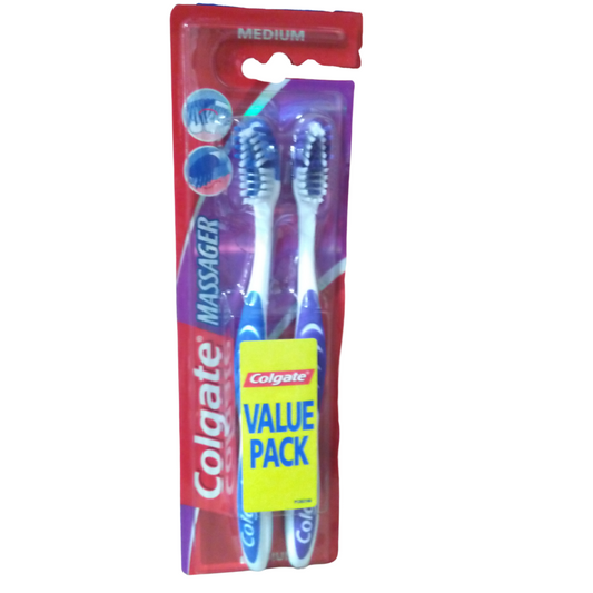 COLGATE TANDENBORSTEL 2 ST MASSAGER MEDIUM