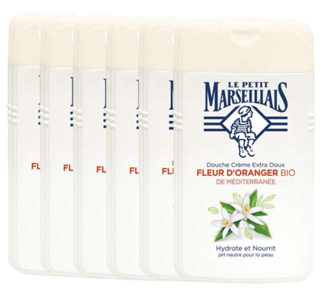 LE PETIT MARSEILLAIS SHOWER 6-PACK 250ML FLEUR D'ORANGER DE MEDITERRANEE