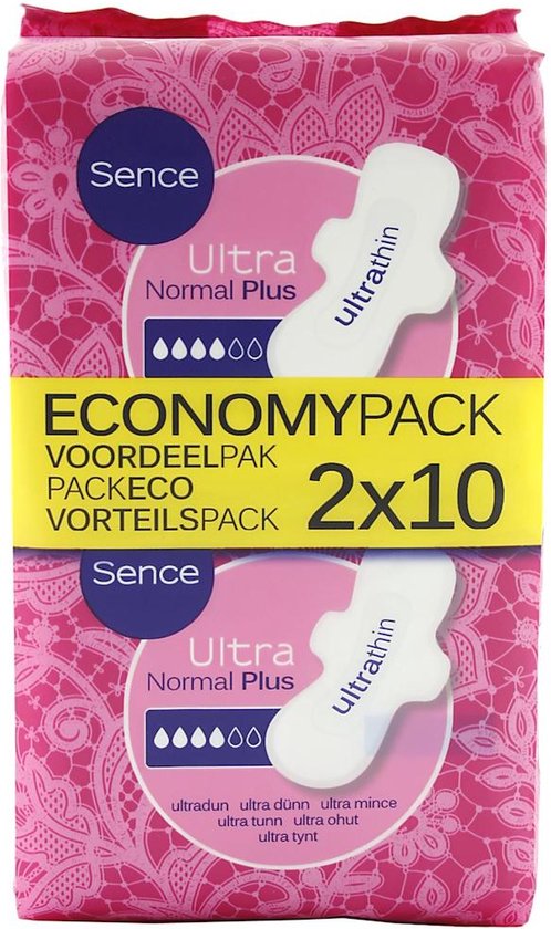 SENCE MAANDVERBAND NORMAL MET VLEUGELTJES 2 X 10 STUKS