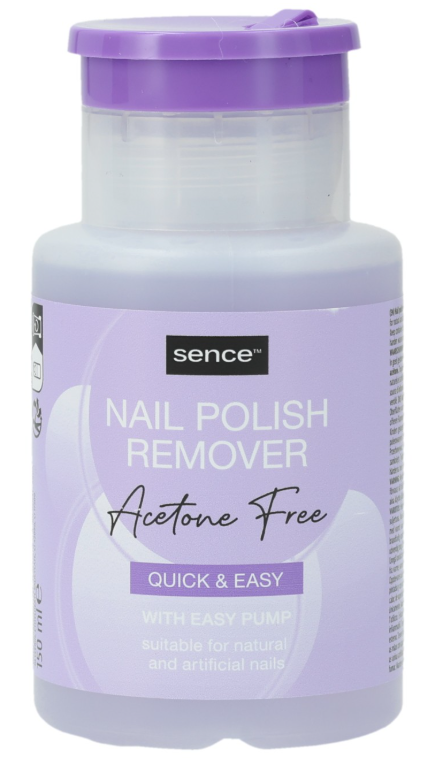 SENCE NAIL POLISH REMOVER 150ML ACETONE FREE MET POMP
