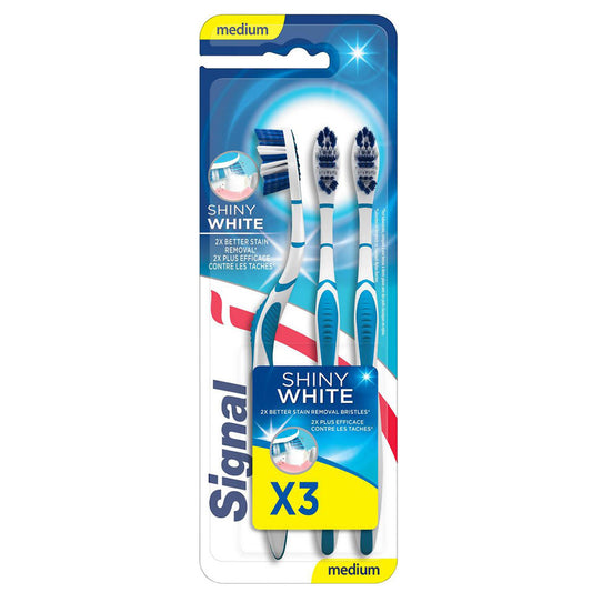 SIGNAL TANDENBORSTEL 3ST SHINY WHITE    MEDIUM