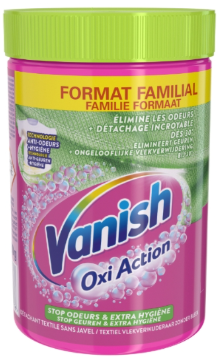VANISH OXI ACTION VLEKVERWIJDERAAR 750GR ROZE POEDER HYGIENE
